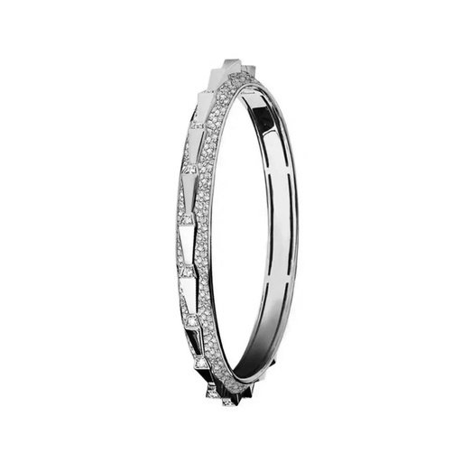 [CSP-BSIWF] Spike Signature Full Pave Diamond Bracelet - White Gold