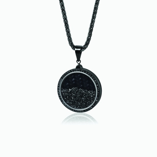 [PBB151X#2671] The Carbon Fiber Circle Pendant