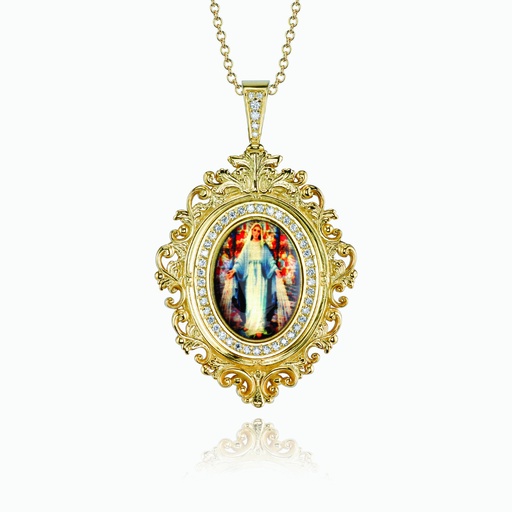[PYW267X#2687] The Framed Mary Pendant