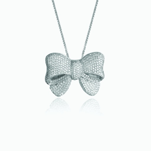 [PWW20X#2702] The Large White Bow Pendant