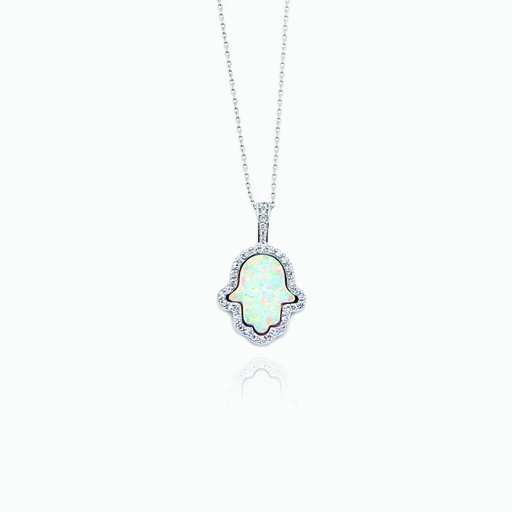 [PWW242X#2710] The Mother Of Pearl Hamsa Pendant