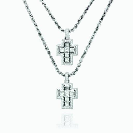 [PWW294X#2716] The Princess Cross With Halo Pendant