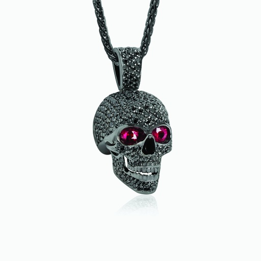 [PBBR212X#2722] The Ruby Eye Skull Pendant