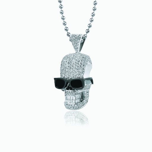 [PWW68X#2729] The Skull With Glasses Pendant