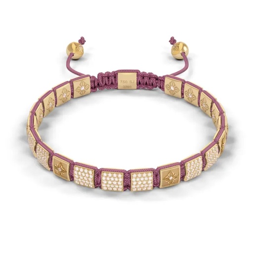 [D227367] Shamballa Jewels Yellow Gold Diamond 6mm Lock Bead Bracelet