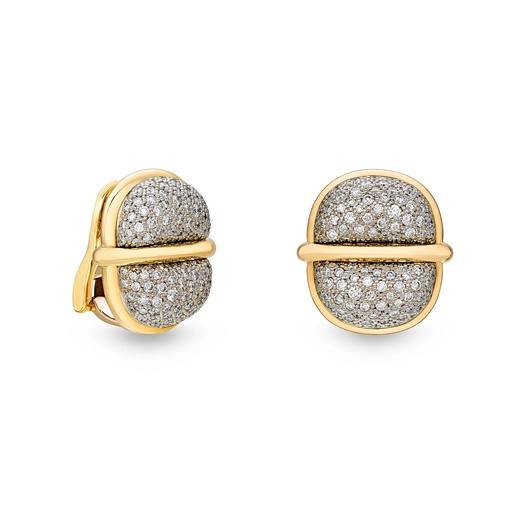 [Amrita Small Round Earrings In Full Diamonds] Amrita Small Round Earrings In Full Diamonds