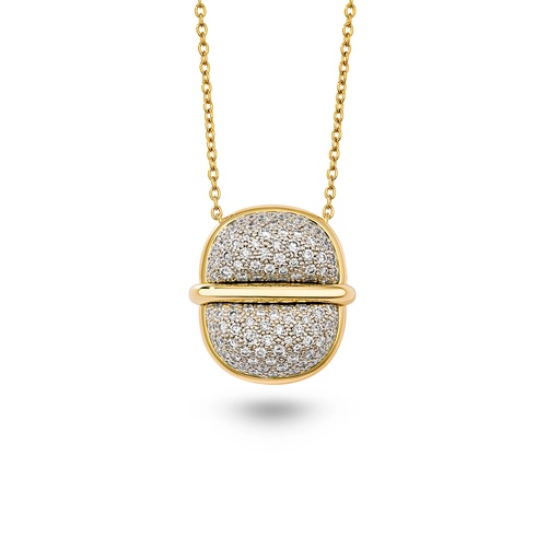 [Amrita Small Round Necklace In Full Diamonds] Amrita Small Round Necklace In Full Diamonds