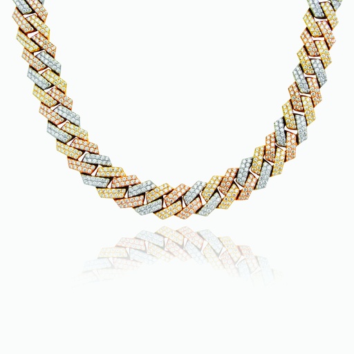 [NRWW25-788#3160] The Tri-Tone Cuban Necklace
