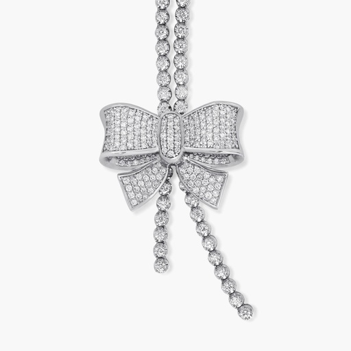 [NWW65X#3165] The Bow Diamond Prong Chain
