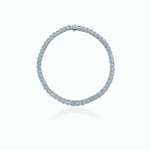 [N8858#3167] The Cushion Diamond Necklace