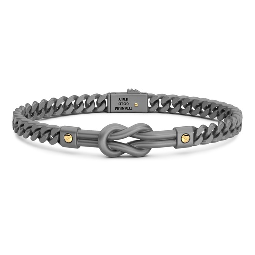 [ETB213] Bracciale Zancan In Titanio E Oro 18Kt Con Nodo