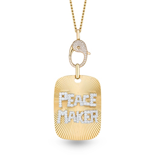 [P043AYWG-MR/CH] Diamond Peace Maker Necklace