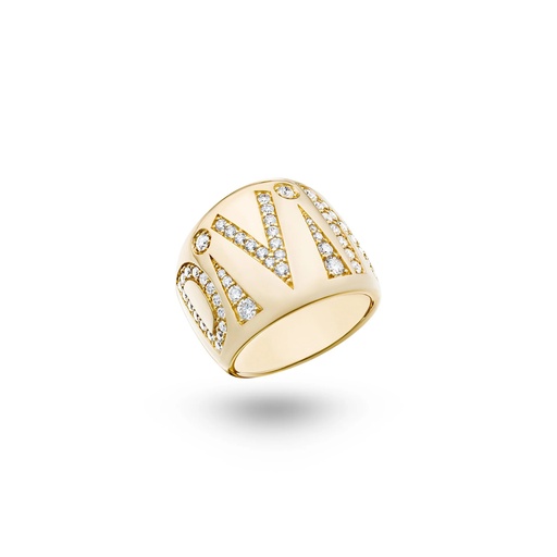 [R041BYG-MR48] Full Diamond Divine Play Ring