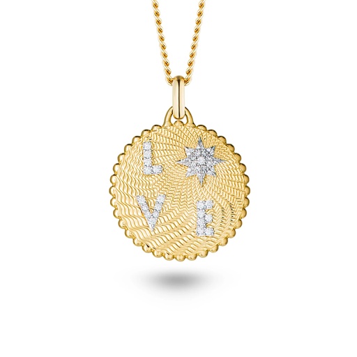 [P046BYWG-MR/CH] Love Frequency Full Diamond Necklace