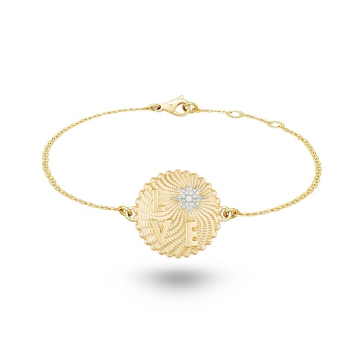 [AB005BYWG-MR] Love Frequency Star Diamond Bracelet