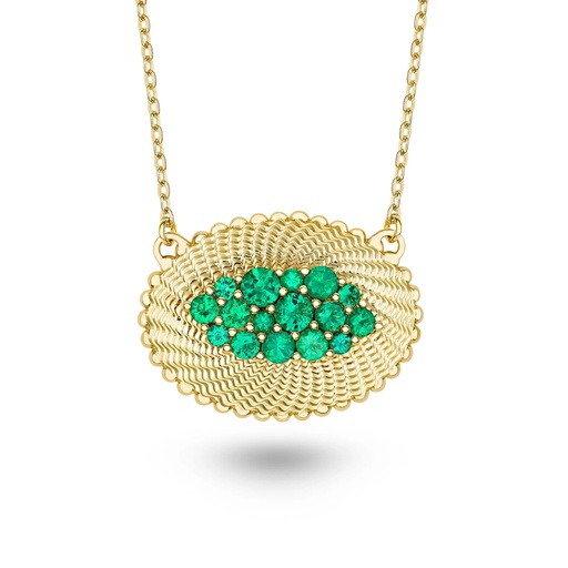 [AN032AEMYG-MR] Nebula Cloud Emerald Necklace