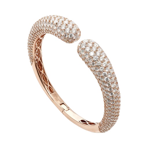 [B2999-DIA/RG] Rose Gold Dome Bangle