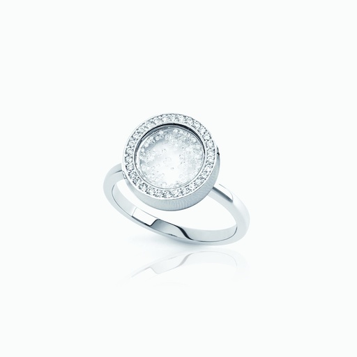 [RWW236X#3384] The Floating Diamond Circle Ring