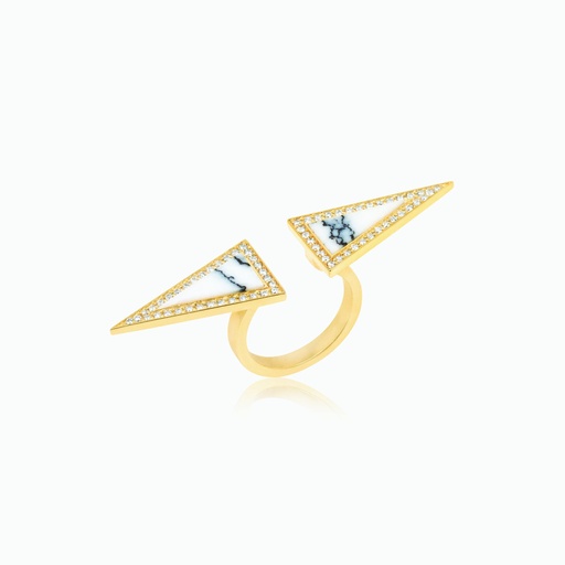 [RYW184X#3423] The Triangular Marble Ring