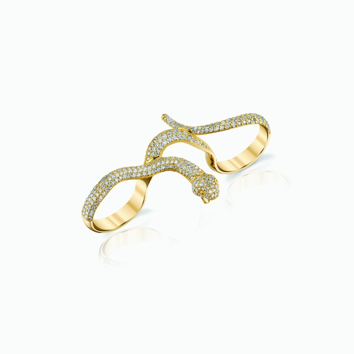[RYW239X#3427] The Two Finger Snake Ring