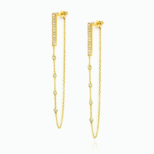 [EYW54X#3485] The Drop Chain Earrings