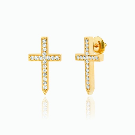 [EWW40X#3487] The Cross Earrings