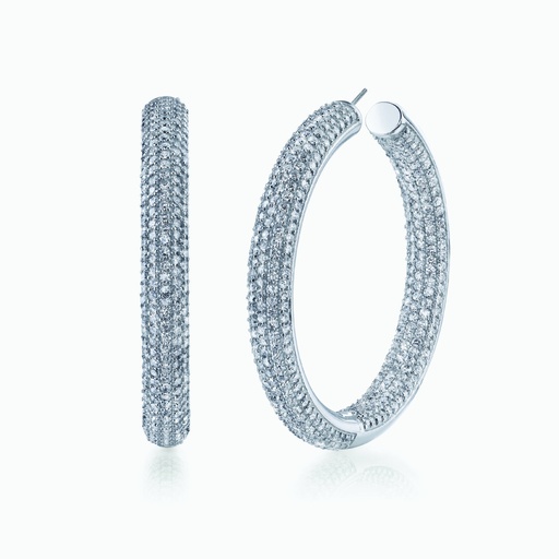 [EWW43X#3491] The Diamond Pave Hoop Earring