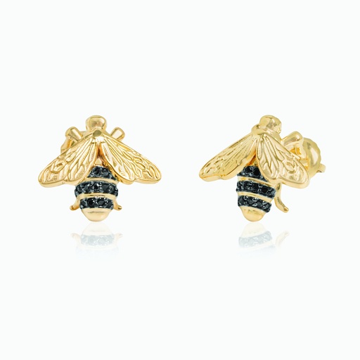 [EYB6X#3495] The Honeycomb Bee Stud Earrings