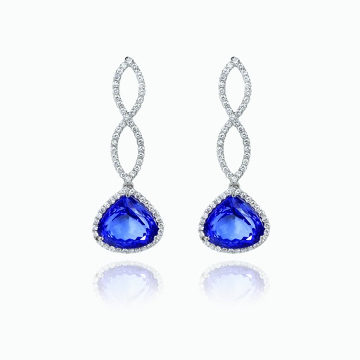 [EWT49X#3505] The Trillion Cut Drop Earrings
