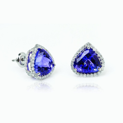 [EWT48X#3506] The Trillion Cut Tanzanite Earrings