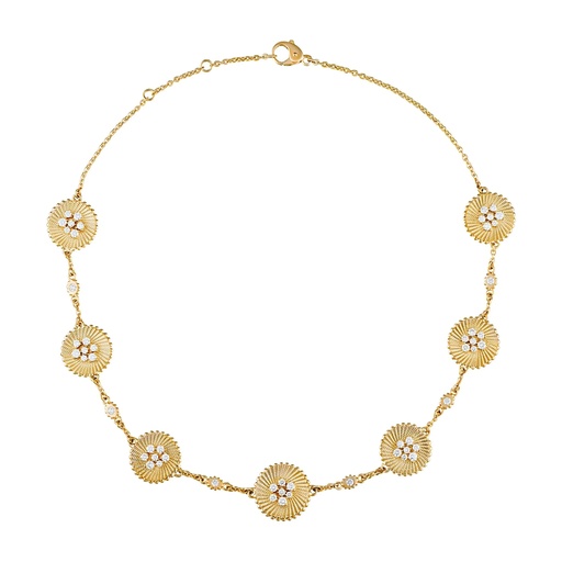 [AN033AYG-MR] Seven Sister Full Diamond Necklace