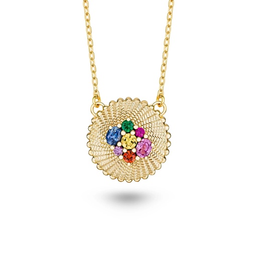 [AN029BMSYG-MR] Seven Sisters Rainbow Necklace