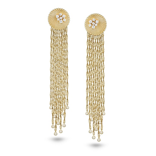 [AE009BYG-MR] Seven Sisters Wave Earrings
