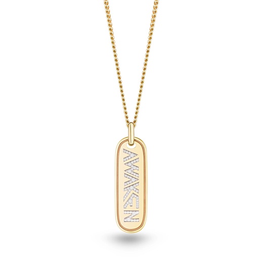 [P049CYWG-MR/CH] Small Diamond Awaken Necklace