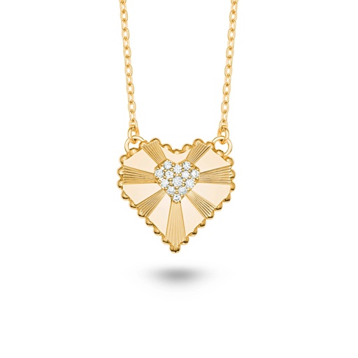 [AN035AYG-MR] Small Heart Of The World Necklace