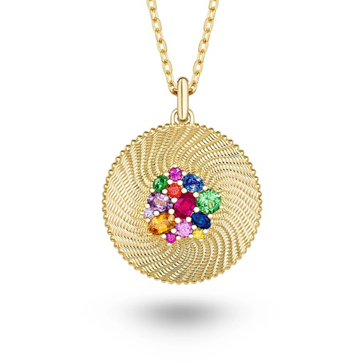 [P062BMSYG-MR/CH] Taygeta Rainbow Necklace