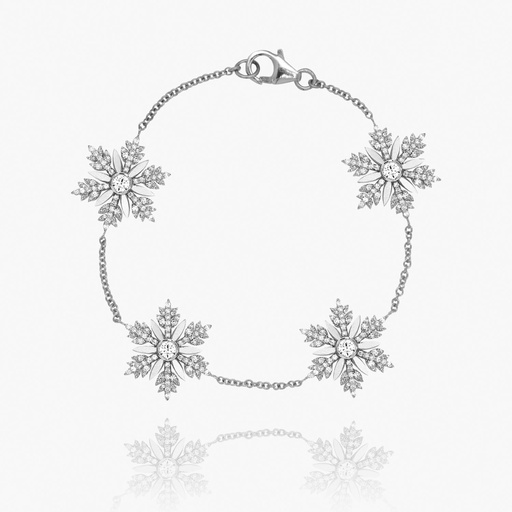 [BWW117X-WG#3570] The Sierra Snowflake Bracelet