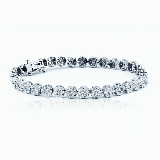 [BWW14X#3592] The Diamond Cluster Tennis Bracelet