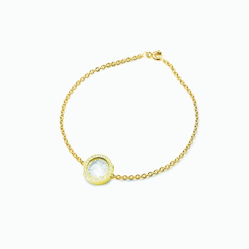 [BYW91X#3594] The Floating Diamond Circle Bracelet