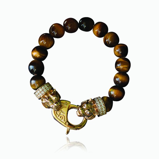 [BRW110X#3606] The Tiger’s Eye Bead Bracelet