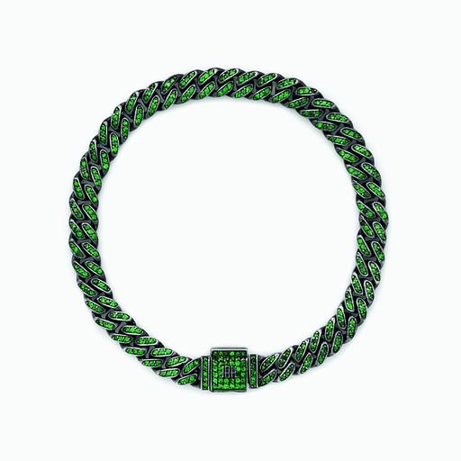 [BYT25X#3607] The Tsavorite Cuban Bracelet