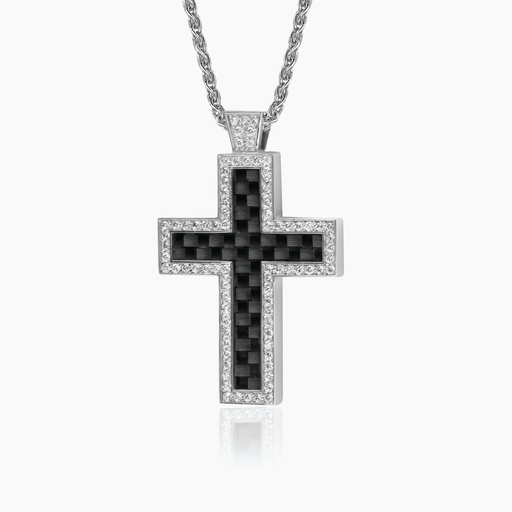 [PWW93X] The Carbon Fiber Cross Pendant