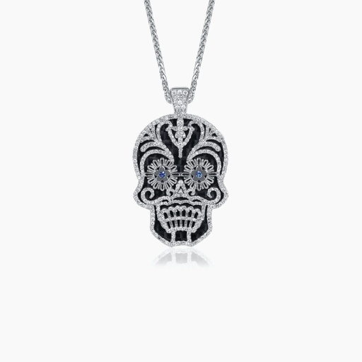 [PWWBS199X] The Carbon Fiber Sugar Skull Pendant