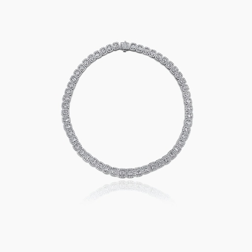 [N8858] The Cushion Diamond Necklace