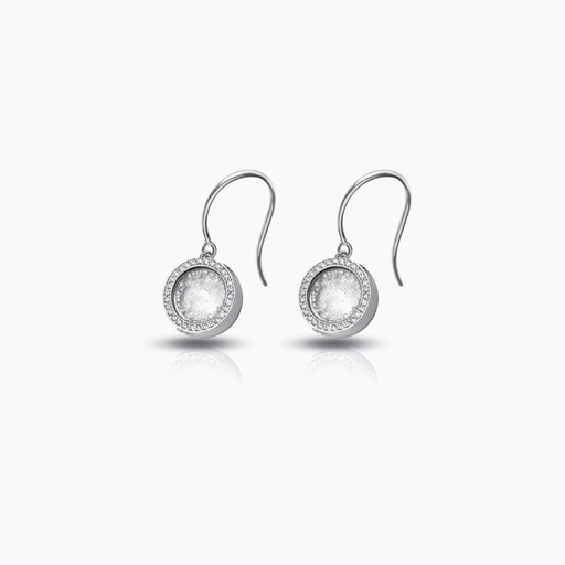 [EWW35] The Drop Floating Circle Earrings