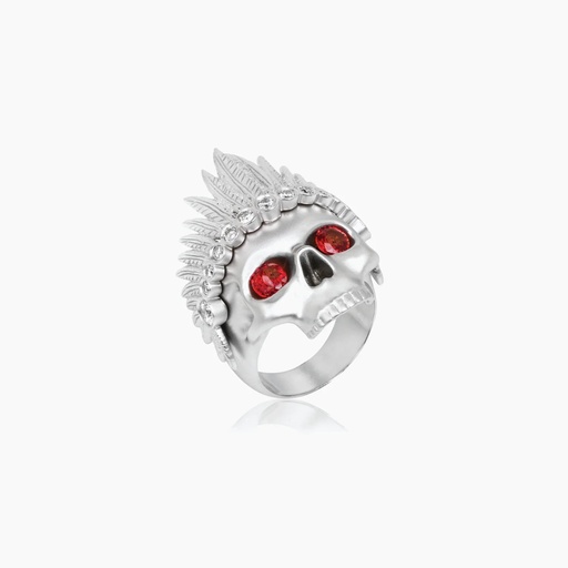 [RWWR199X] The Feather Head Dress Skull Ring