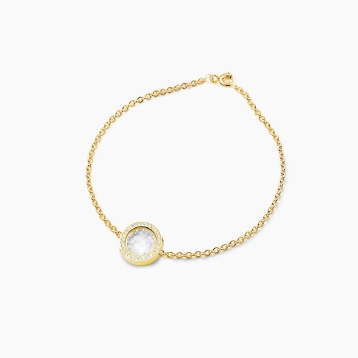 [BYW91X] The Floating Diamond Circle Bracelet