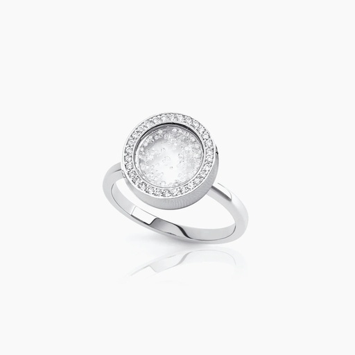 [RWW236X] The Floating Diamond Circle Ring