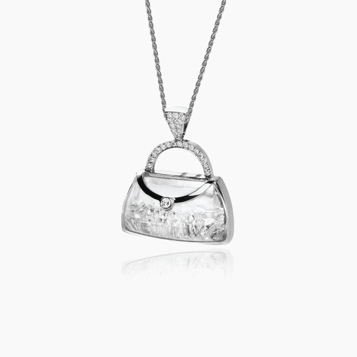 [PWW62X] The Floating Diamond Purse Pendant