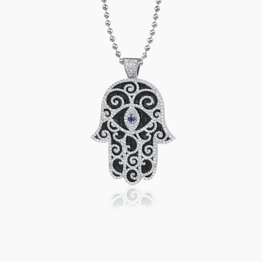 [PWWT184X] The Hamsa Carbon Fiber Pendant